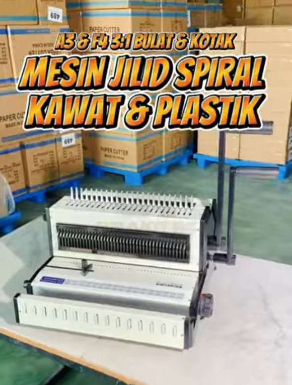 Mesin Jilid Spiral CW2016R Kombinasi  Kawat dan Plastik